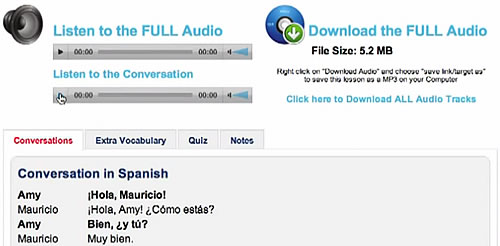 You can actually download all Rocket Spanish audio lessons